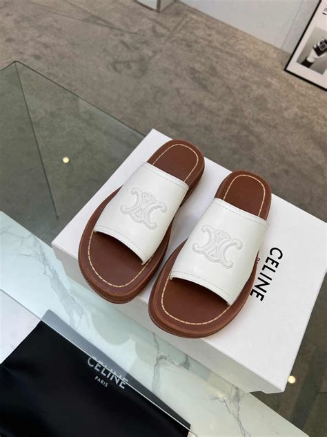 celine clea triomphe slide|SANDALS WOMEN .